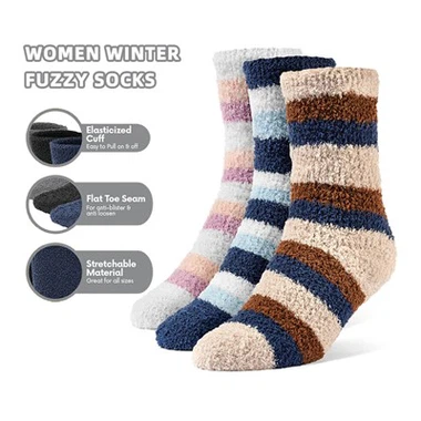 Womens Soft Fuzzy Socks